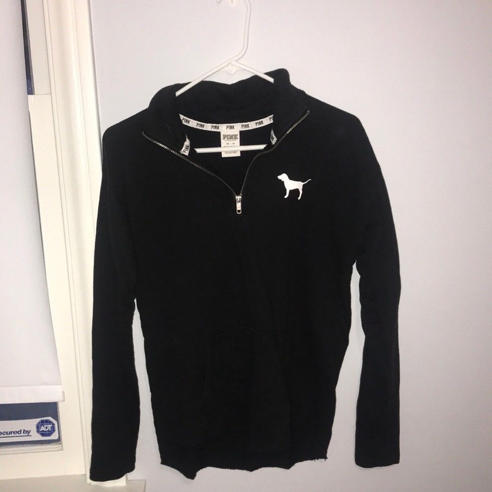 Black Victoria Secret Half Zip